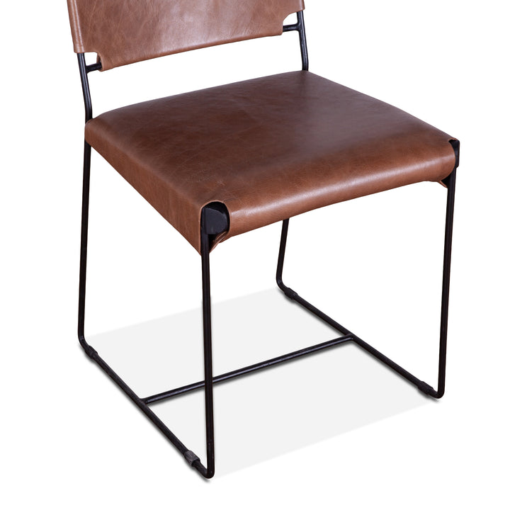 MELBOURNE LEATHER DINING CHAIR