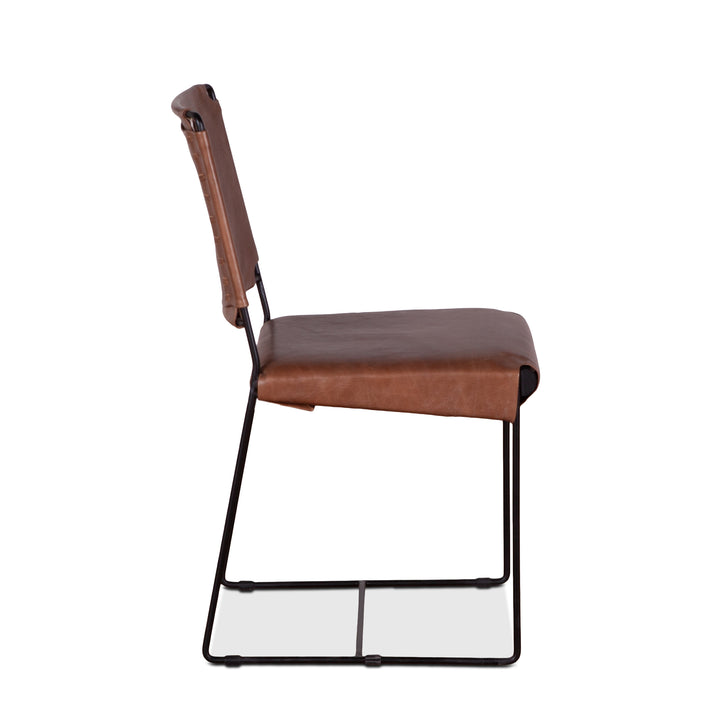 MELBOURNE LEATHER DINING CHAIR