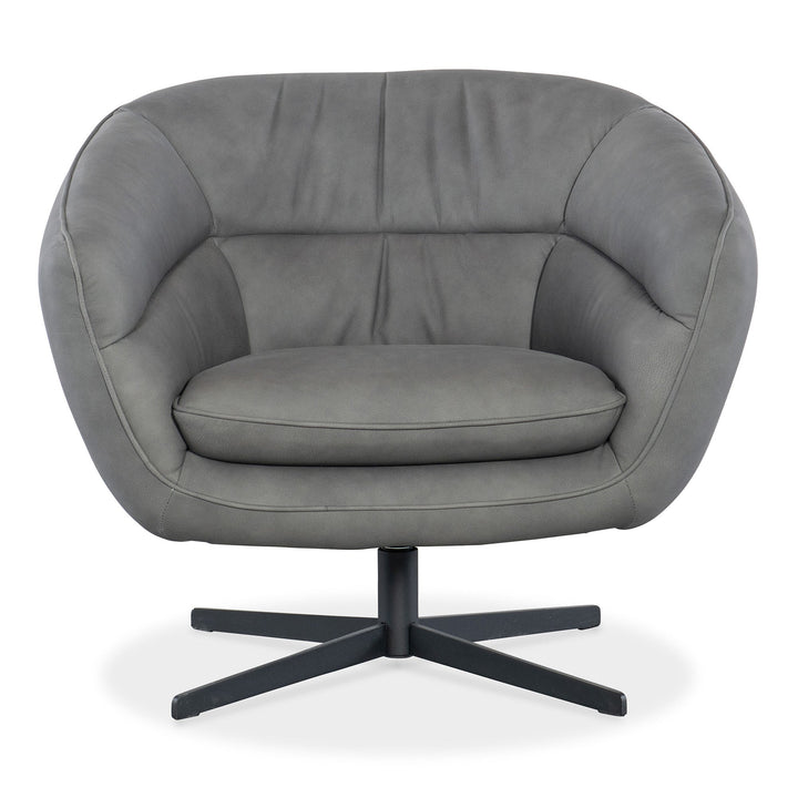 MINA LEATHER UPHOLSTERY SWIVEL CHAIR