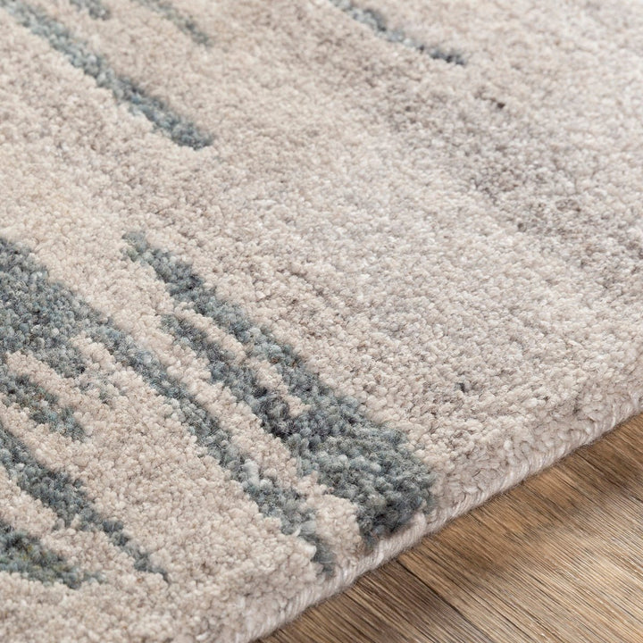 MODESTO WOOL + VISCOSE RUG: TEAL, AQUA