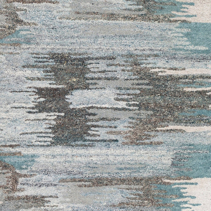 MODESTO WOOL + VISCOSE RUG: TEAL, AQUA