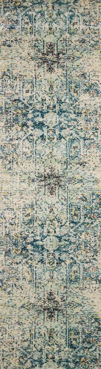 NAJMA RUG: AQUA, IVORY