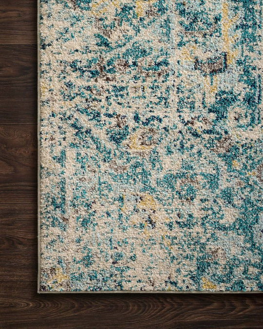 NAJMA RUG: AQUA, IVORY