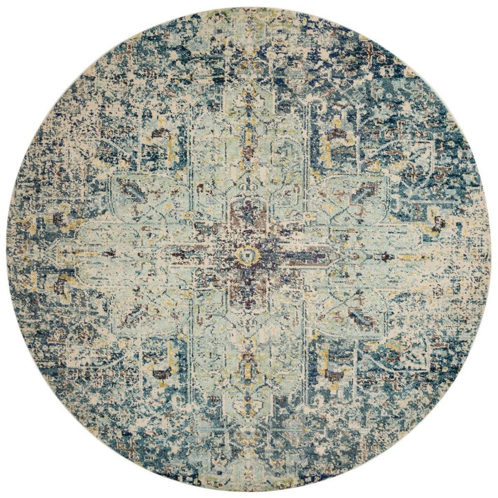 NAJMA RUG: AQUA, IVORY