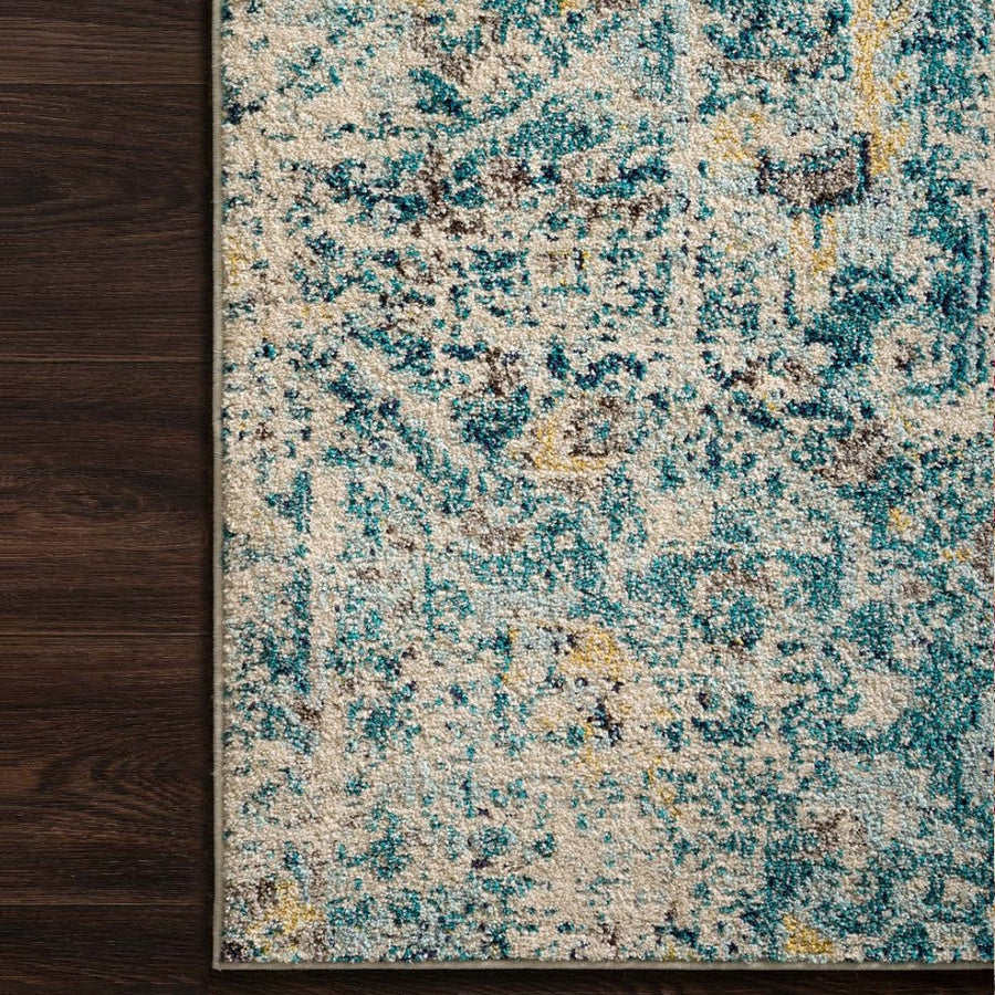 NAJMA RUG: AQUA, IVORY