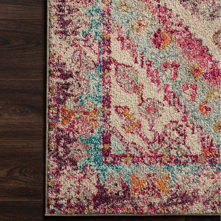 NATALYA RUG: PLUM, AQUA MULTI
