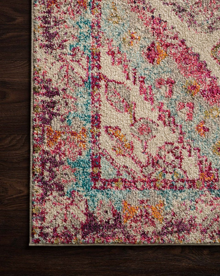 NATALYA RUG: PLUM, AQUA MULTI
