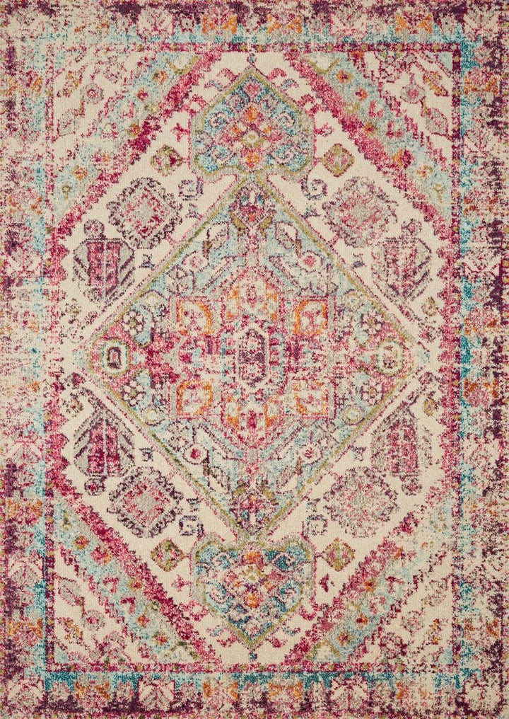 NATALYA RUG: PLUM, AQUA MULTI