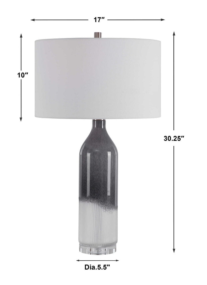 NATASHA GRAY + WHITE OMBRE TABLE LAMP