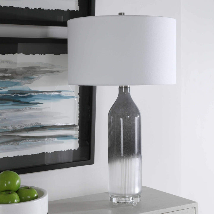 NATASHA GRAY + WHITE OMBRE TABLE LAMP