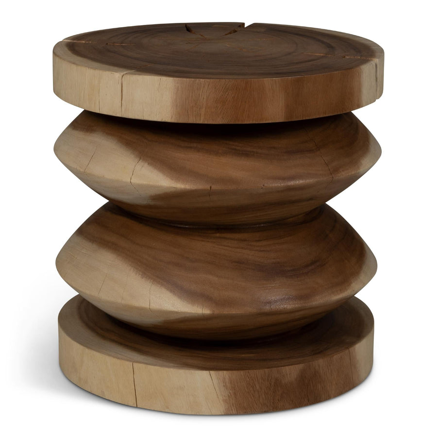 NATURALS SOLID CHAMCHA WOOD ASNEE ACCENT STOOL