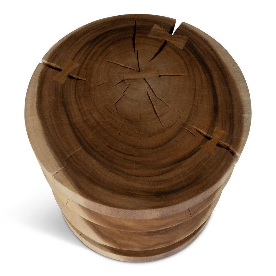 NATURALS SOLID CHAMCHA WOOD ASNEE ACCENT STOOL