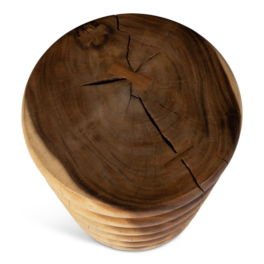 NATURALS SOLID CHAMCHA WOOD CHAIYA TALL ACCENT STOOL