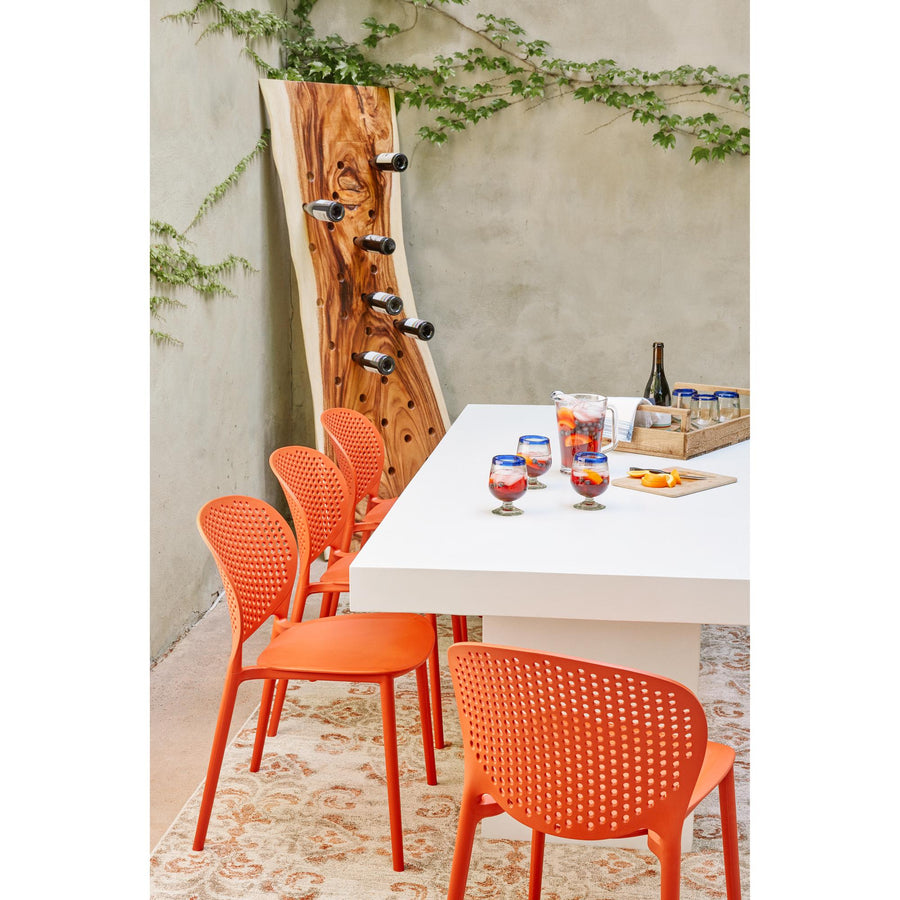 NATURALS SOLID CHAMCHA WOOD LEANING CHAMCHA WINE RACK