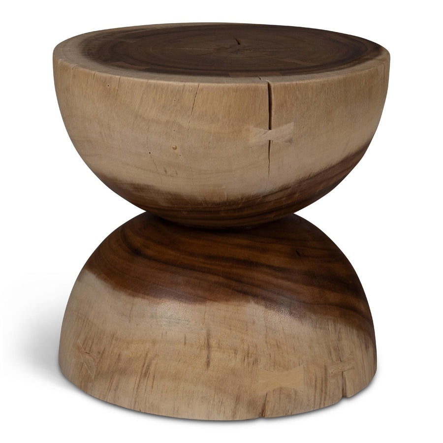 NATURALS SOLID CHAMCHA WOOD PENSRI ACCENT STOOL