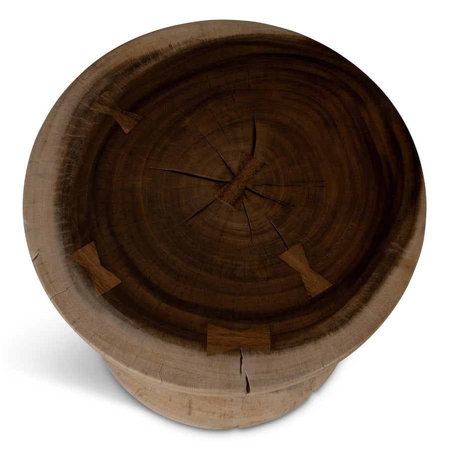 NATURALS SOLID CHAMCHA WOOD PENSRI ACCENT STOOL