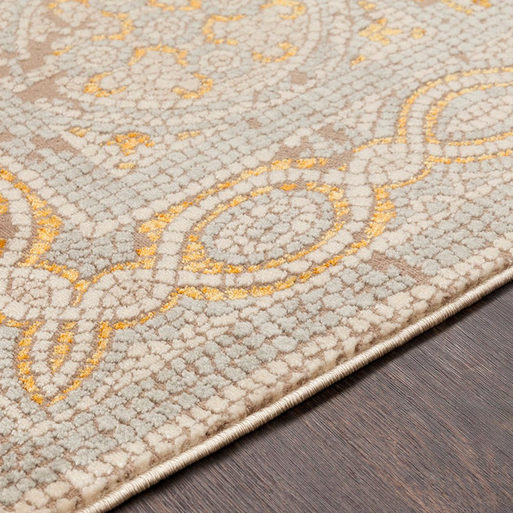 NICHELLE RUG: YELLOW, ICE BLUE, BEIGE