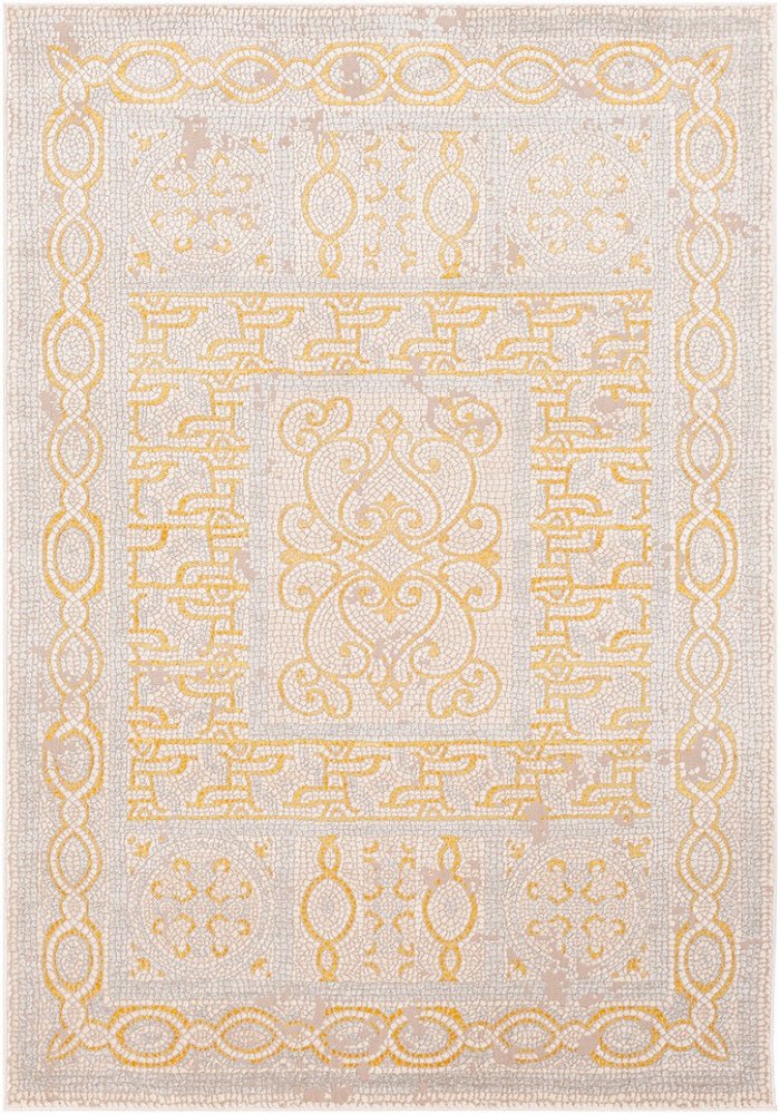 NICHELLE RUG: YELLOW, ICE BLUE, BEIGE