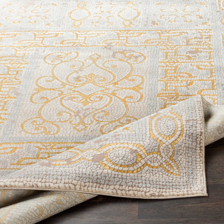 NICHELLE RUG: YELLOW, ICE BLUE, BEIGE