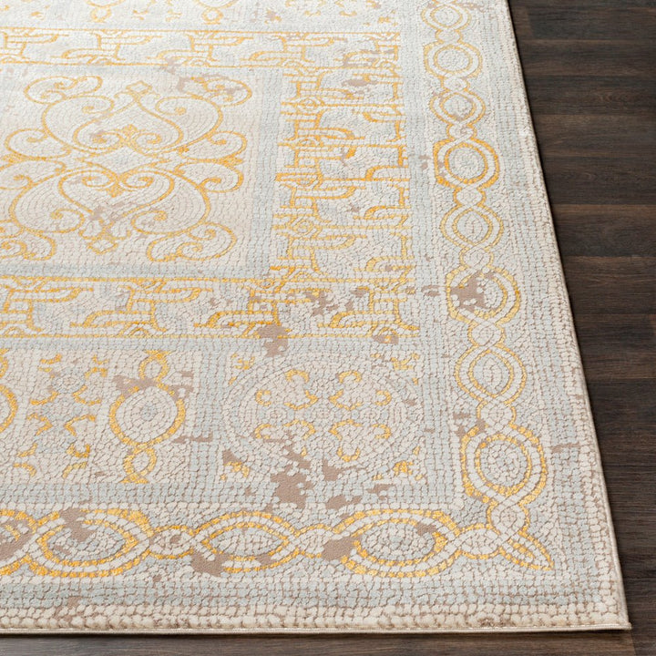 NICHELLE RUG: YELLOW, ICE BLUE, BEIGE