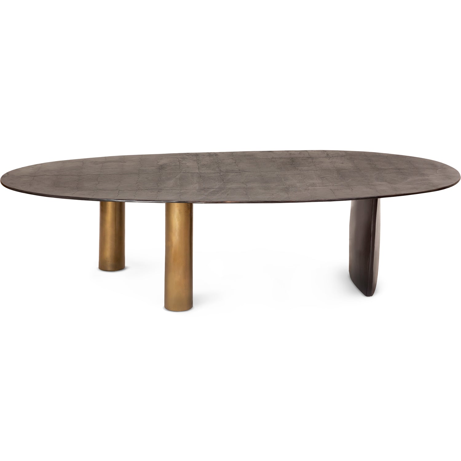 Vintage 90s 猫脚 ローテーブル Oval Coffee Table NICKO RAW ALUMINUM OVAL COFFEE TABLE – ShopDesignTap