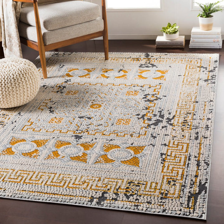 NIKOLOS RUG: YELLOW, ICE BLUE, BLACK