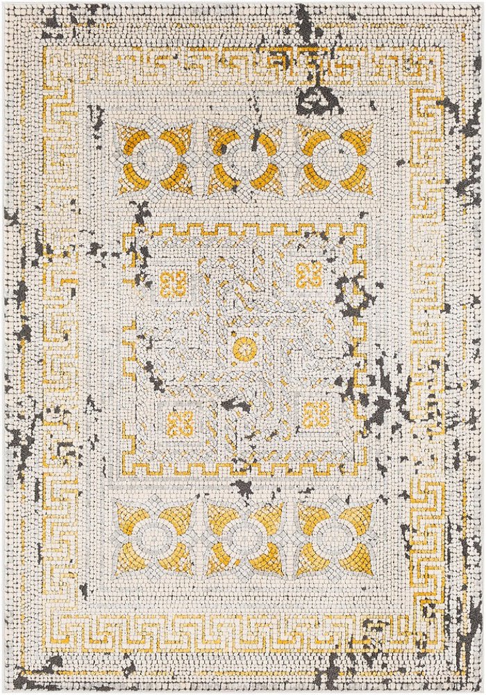 NIKOLOS RUG: YELLOW, ICE BLUE, BLACK
