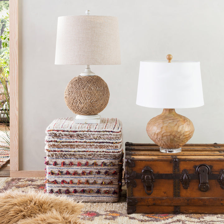 NORDIC CUBE OTTOMAN: IVORY MULTI