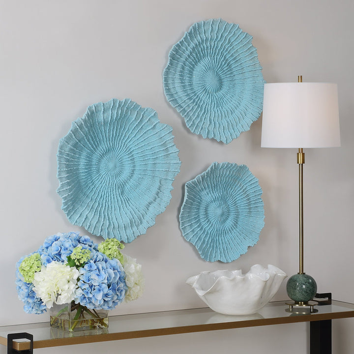 OCEAN GEMS BLUE WALL DECOR | SET OF 3