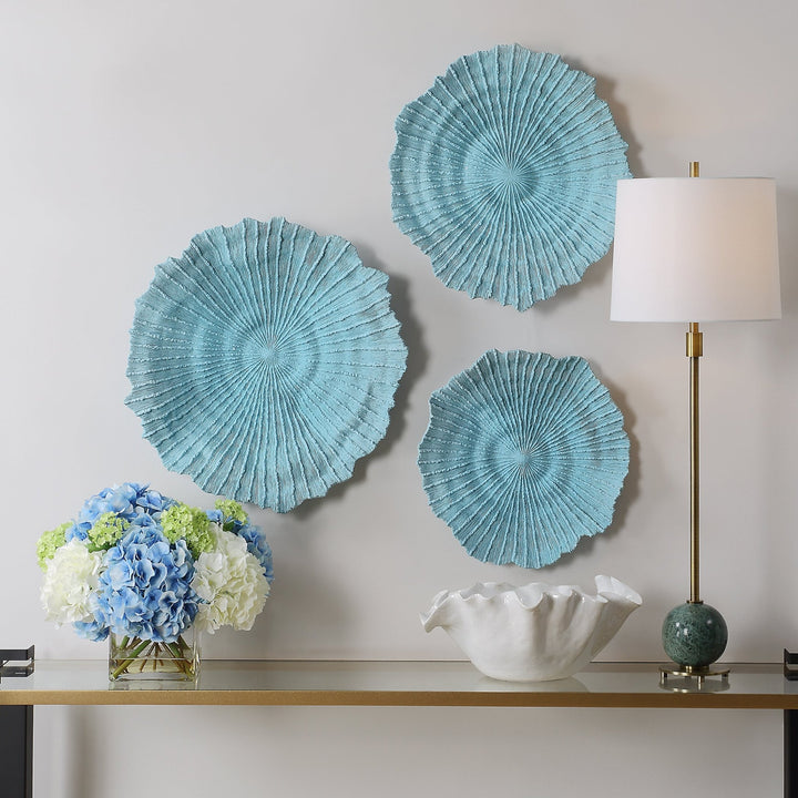 OCEAN GEMS BLUE WALL DECOR | SET OF 3