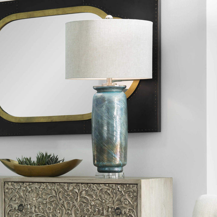 OCEAN METALLIC GLASS LAMP