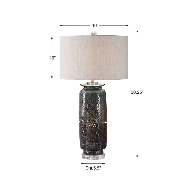 OCEAN METALLIC GLASS LAMP