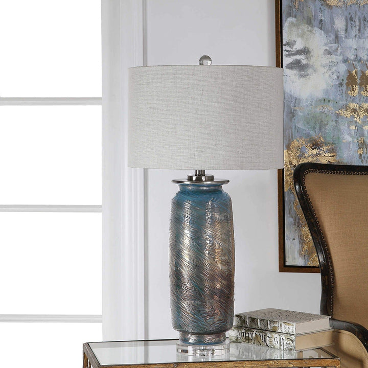 OCEAN METALLIC GLASS LAMP