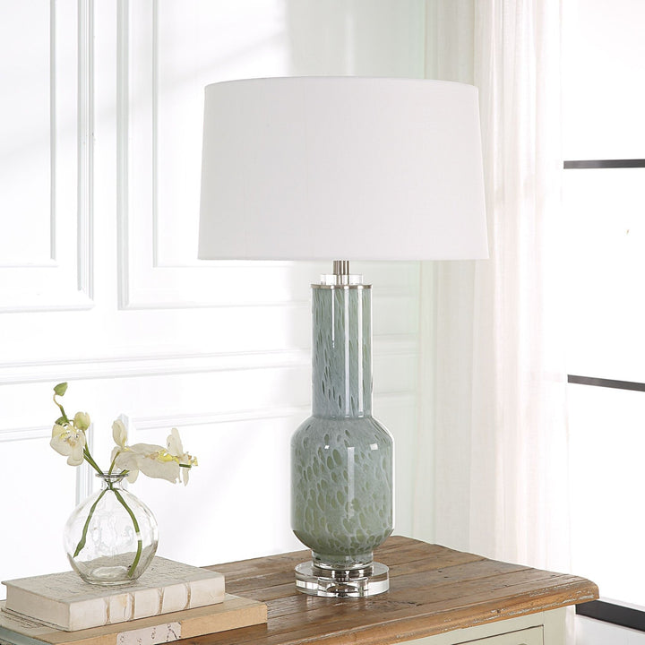 OCEAN MIST BUBBLE GLASS TABLE LAMP