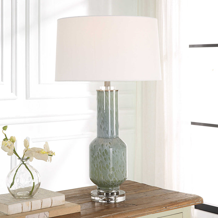 OCEAN MIST BUBBLE GLASS TABLE LAMP