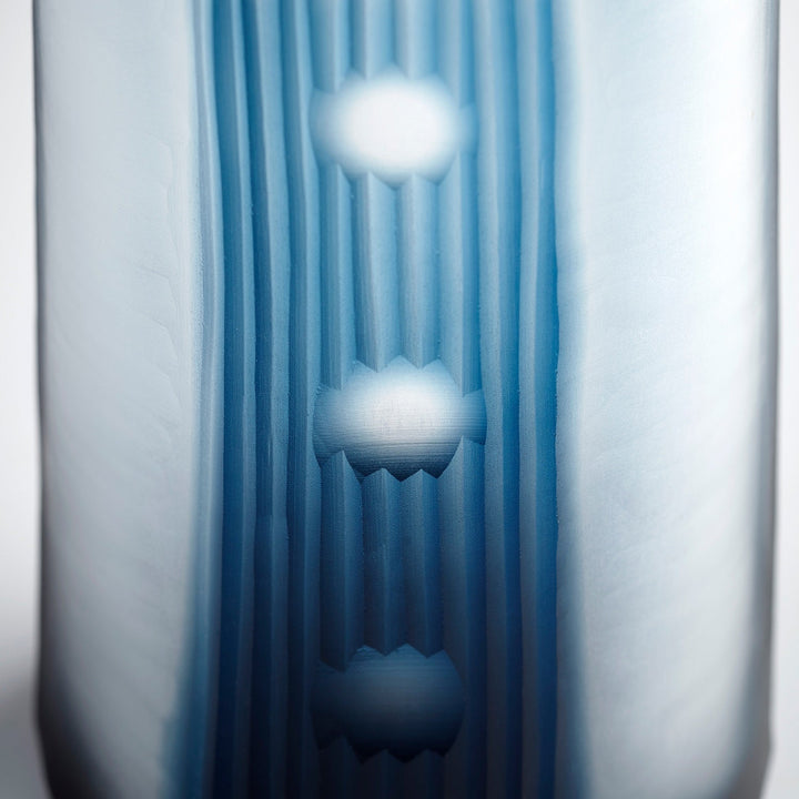 OLMSTED BLUE GLASS VASES