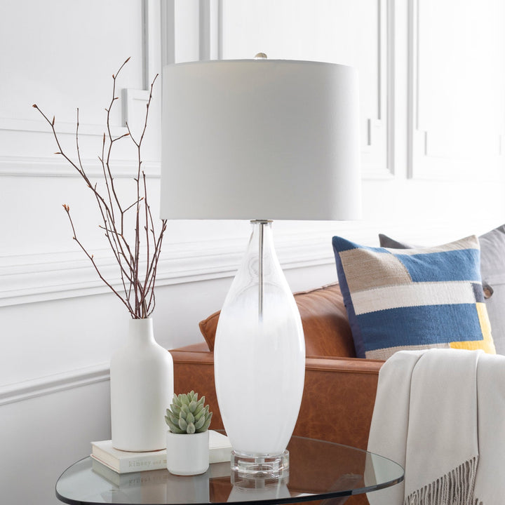 OMBRE MILK GLASS TABLE LAMP