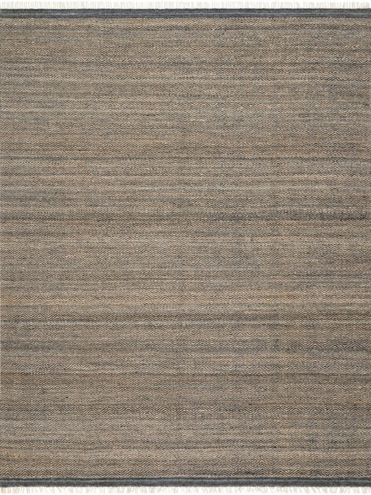 OMEN WOOL + JUTE RUG: SLATE, SAND