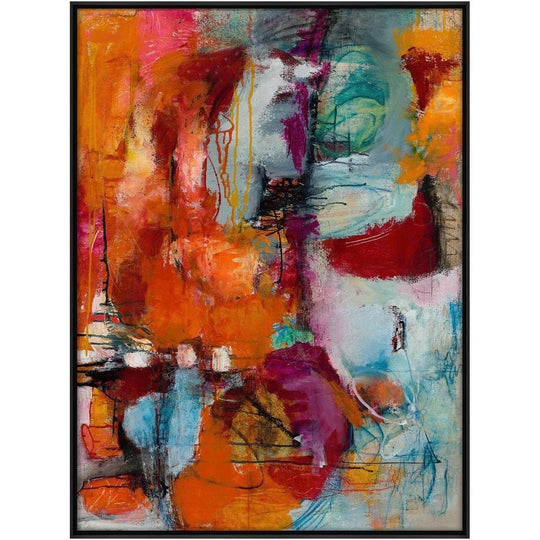 "ON A RED SHELF" CANVAS ART