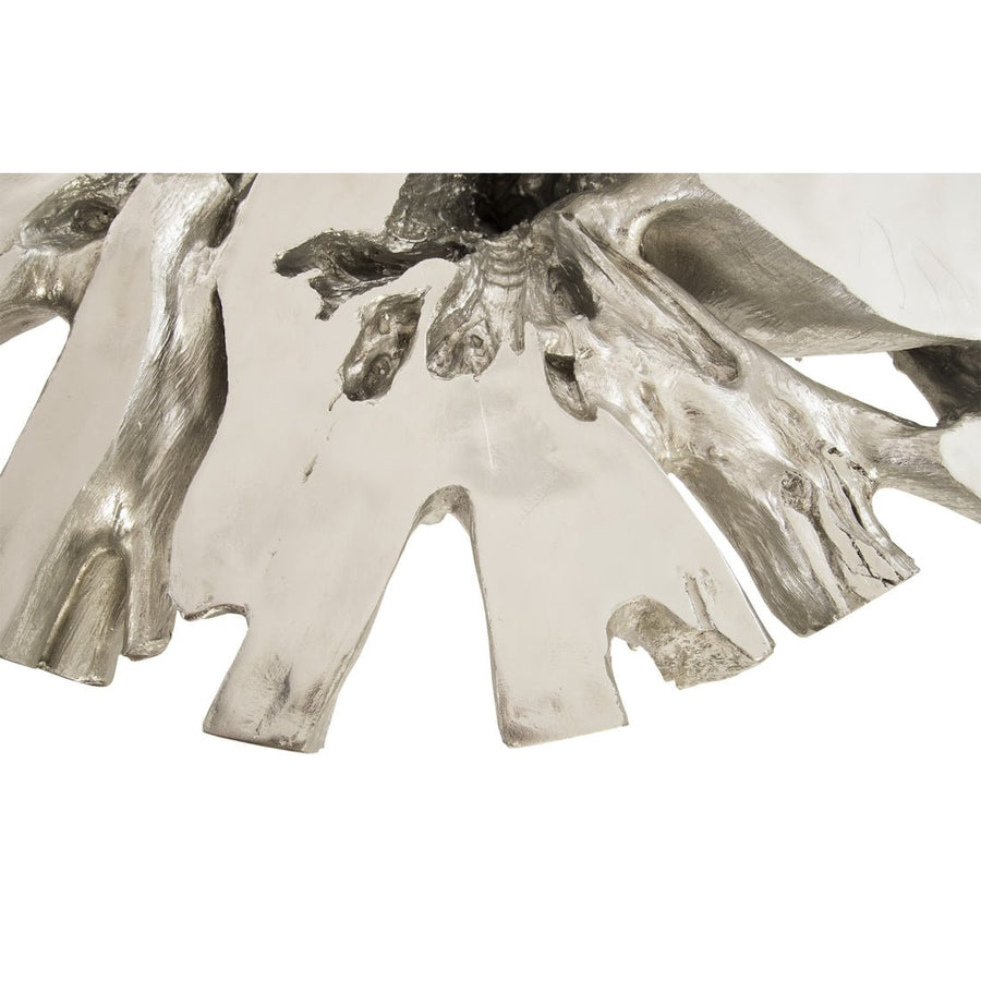 OTIS ROOT COFFEE TABLE GLASS SILVER LEAF