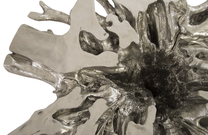 OTIS ROOT COFFEE TABLE GLASS SILVER LEAF