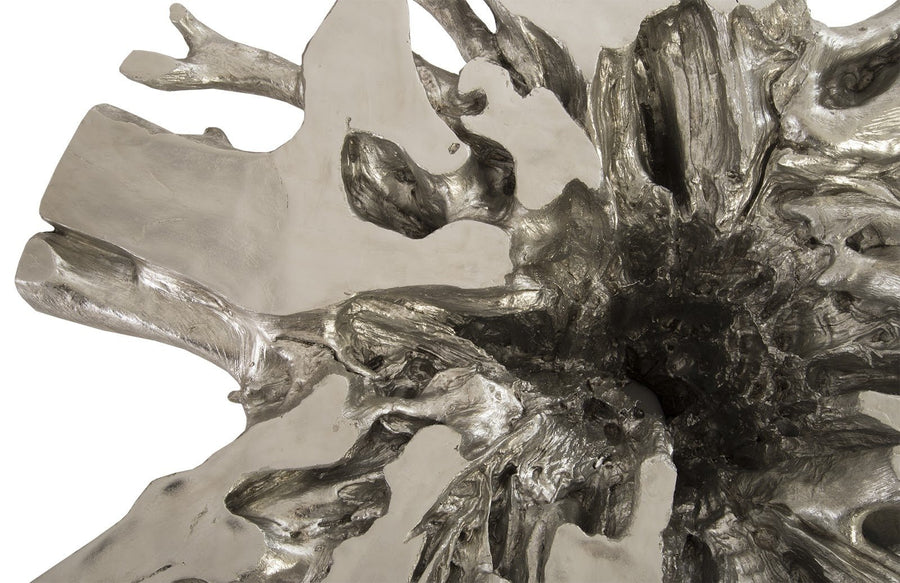 OTIS ROOT COFFEE TABLE GLASS SILVER LEAF