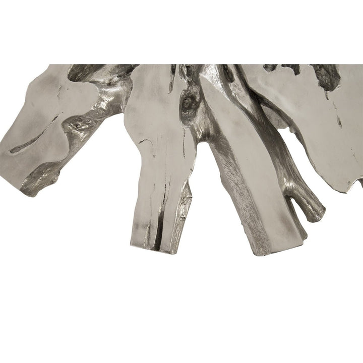OTIS ROOT COFFEE TABLE GLASS SILVER LEAF
