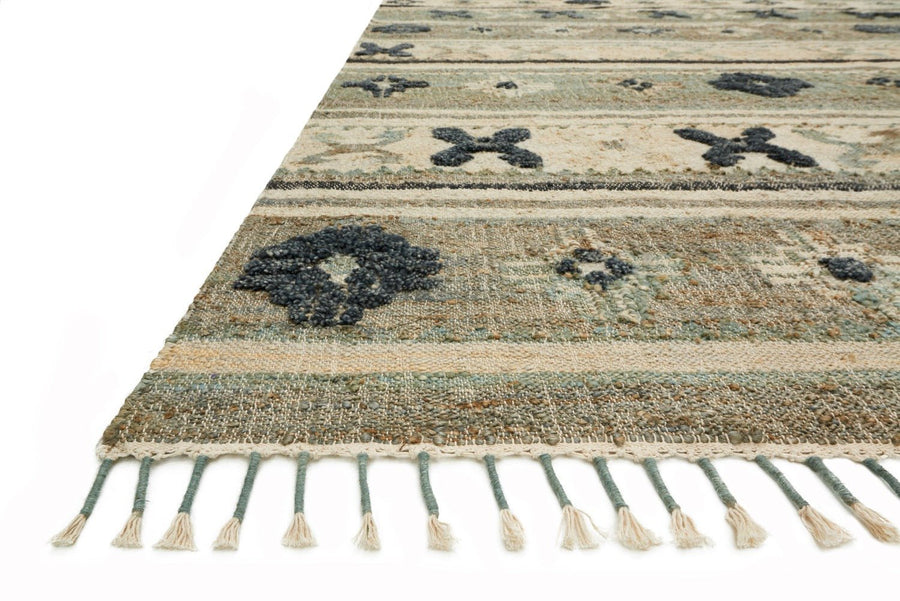 OWEN 01 JUTE + WOOL RUG: SAGE, MOSS