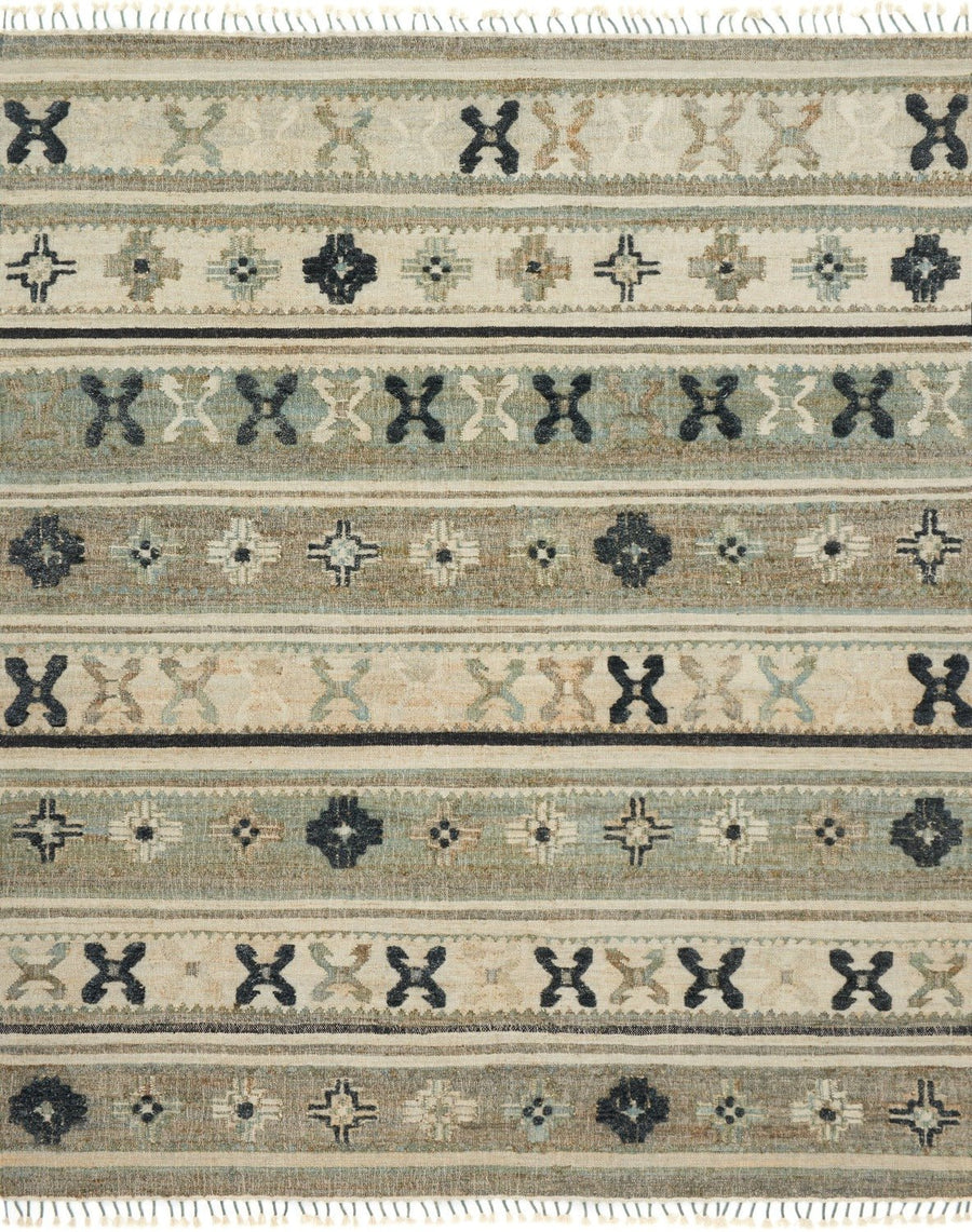 OWEN 01 JUTE + WOOL RUG: SAGE, MOSS