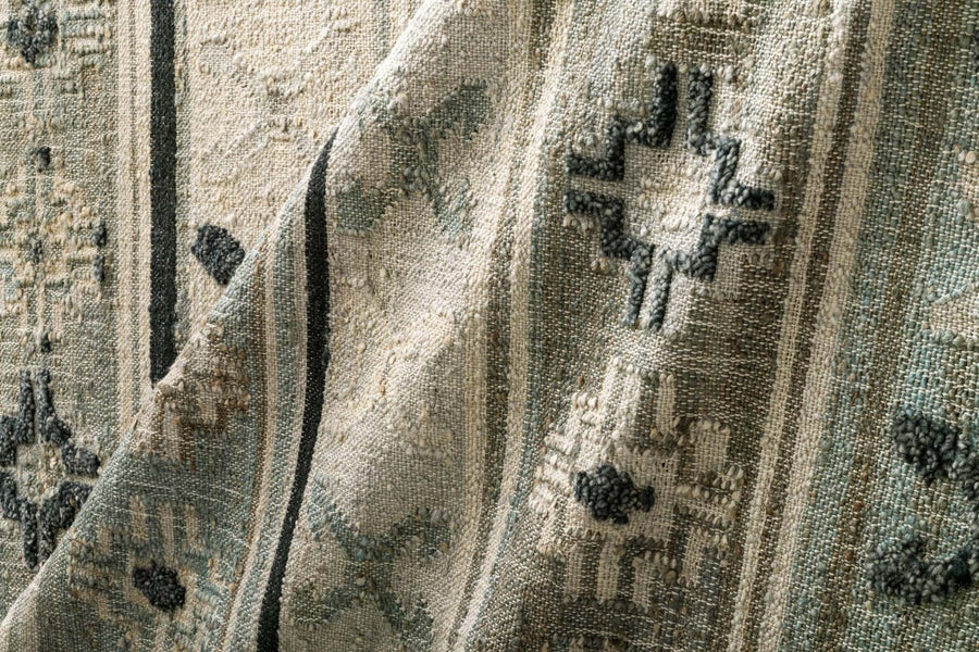 OWEN 01 JUTE + WOOL RUG: SAGE, MOSS