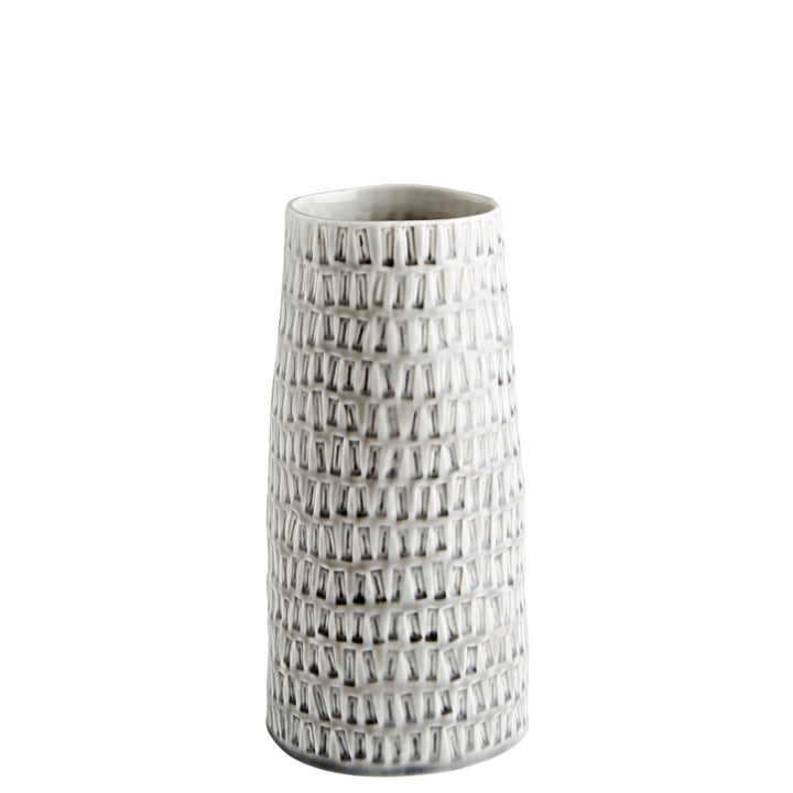 OYSTER SILVER CERAMIC VASES