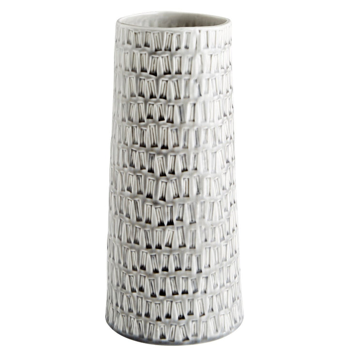 OYSTER SILVER CERAMIC VASES