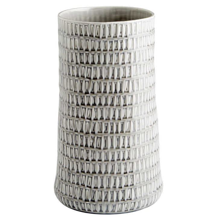 OYSTER SILVER CERAMIC VASES