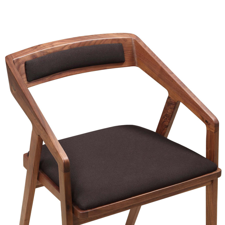 PADMA WALNUT + BLACK DINING CHAIR